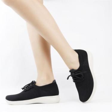 Imagem de Tênis Flat Tricot - USAFLEX, Preto, 36