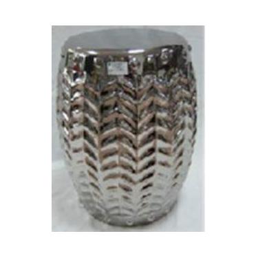 Imagem de GARDEN SEAT DECORATIVO CERÂMICA CINZA 34x46cm