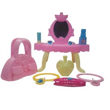 Imagem de Penteadeira Infantil Princesa Com Espelho Acessorios Brinquedo Rosa Menina