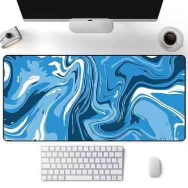 Imagem de Mouse Pad Gamer Speed Abstract Premium, Extra Grande, 90x50CM, Azul