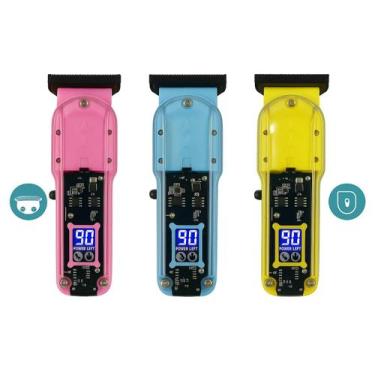 Imagem de Maquina de Cortar Cabelo Transparente Visor Digital - Genérico