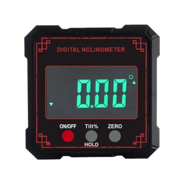 Imagem de Generic Medidor de ângulo de nível digital, inclinômetro digital, medição de ângulo, medição de nível eletrônico, Vermelho