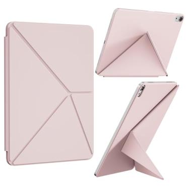 Imagem de KENKE Capa para iPad (A16) 11ª geração 28 polegadas 2025, iPad 10ª geração 10,9 polegadas 2022, capa magnética fina de poliuretano, proteção antiarranhões e quedas, suporte multi-ângulo, rosa