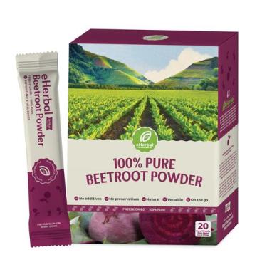 Imagem de Pó de raiz de beterraba à base de plantas, 100% vegetal, 20 pacotes de