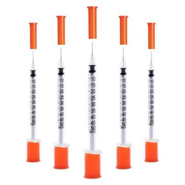 Imagem de Seringa Knixxo U-100 0,5 ml 30G 8 mm Agulha embalada individualmente