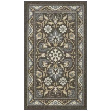 Imagem de Maples Rugs Tapete de cozinha Florence com detalhes antiderrapantes [feito nos EUA], 40 x 60 cm, marrom claro