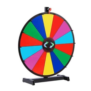 Imagem de Rodas de roleta para mesa de 17,7 polegadas com rodas giratórias de loteria Lucky Turntable Props Game Bingo Game Casino Prize Wheels para festas de carnaval roleta