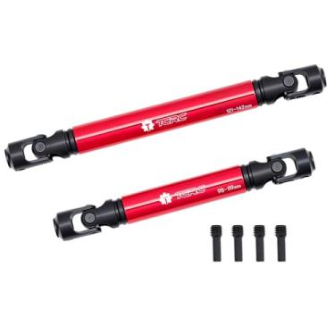 Imagem de TCRC Hard Steel Aluminum Center Drive Shafts Set for 1/10 324MM Wheelbase Traxxas TRX-4 RC Crawler Car Upgrades,Red