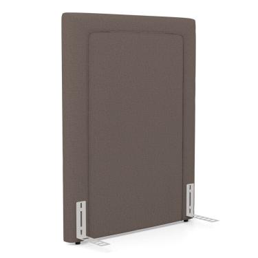 Imagem de Cabeceira Cama Box Solteiro Alba 90cm com Frame Linho Marrom - Desk Design
