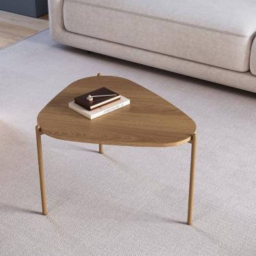 Imagem de Mesa de Centro Orgânica Pé Metal Complementos Hanover/Dourado