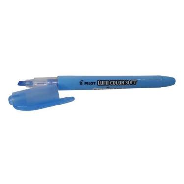 Imagem de Caneta Marca Texto Lumi Color Soft Pilot Cores Pastel Chanfrada, Azul