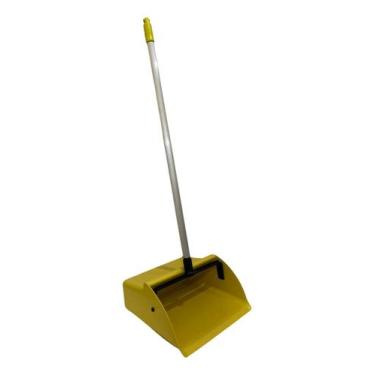 Imagem de Pá De Lixo Coletora Cabo Aluminio 75 Cm Profissio Star Clean, Amarelo