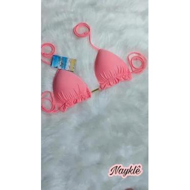 Imagem de Top Cortininha Com Babadinho - Nayklê Moda Praia , Tangy, P