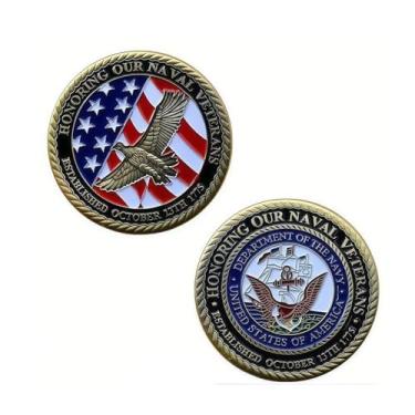 Imagem de The US Navy Military Challenge Coin Pays Tribute to Our Navy Veterans