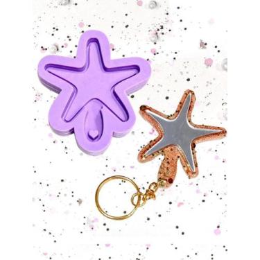 Imagem de R548 Molde de silicone mini espelho estrela mar resina decorar - confe
