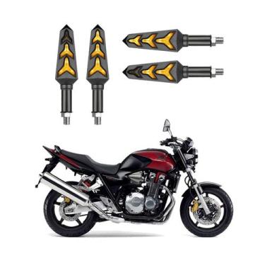 Imagem de KIT 4 Seta Sequencial Pisca de Led Universal Modelo P09S Estrela Moto 