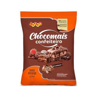 Imagem de Chocolate Meio Amargo em Pedacinhos Fácil Derretimento 1Kg - Jazam