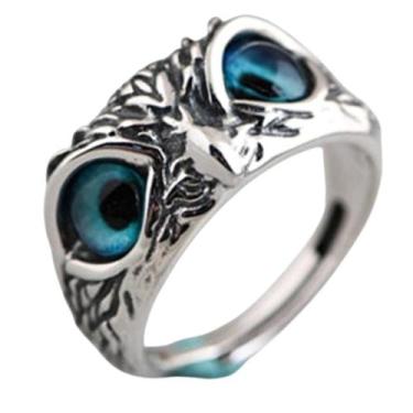 Imagem de Anel Prata 925 Coruja Olho ul Ajustável - Pjk store