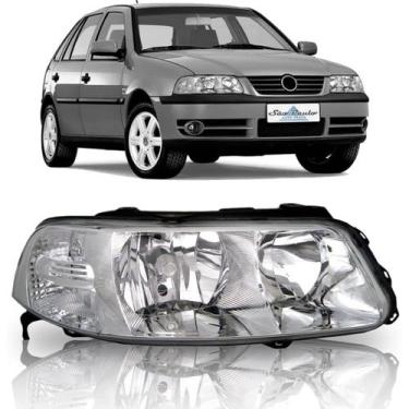 Imagem de Farol Volkswagen Gol G3 1999 2000 2001 2002 2003 2004 2005 Cromado - S