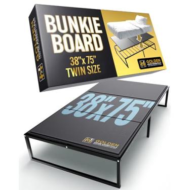 Imagem de Golden Home Essentials 10 mm Twin Size Bunkie Board (96.5 cm x 190.5 cm) – Suporte de colchão de baixo perfil fino – Silencioso, resistente à umidade e leve placa de cama para plataforma e molduras de