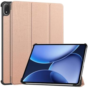 Imagem de Kepuch Custer Capas para OnePlus Pad 3/ OnePlus Pad 2 Pro, Oppo Pad 4 Pro,Couro-PU Bolsas Estojos - Rose Ouro