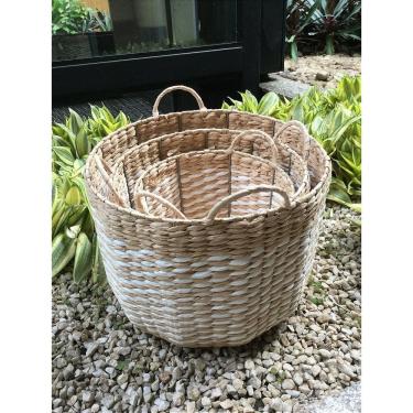 Imagem de Jogo de 3 Peça - Cesta ganggu fibra natural Palha