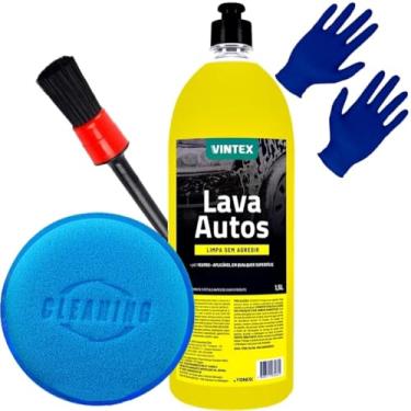 Imagem de Shampoo Automotivo Lava Autos Vintex Vonixx 1,5L + Aplicador Pincel Detalhamento e Luva