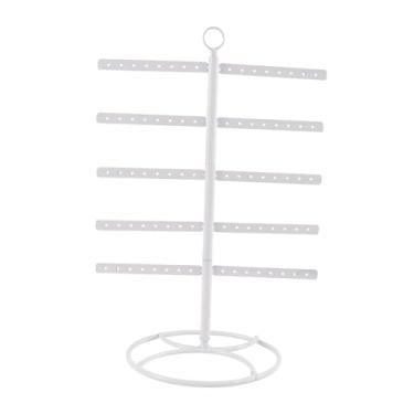 Imagem de Fiocias Suporte Removível para Exposição de Brincos, Expositor de Joias, Porta-joias para Vendedores, Loja, Mesa, Casa, Branco