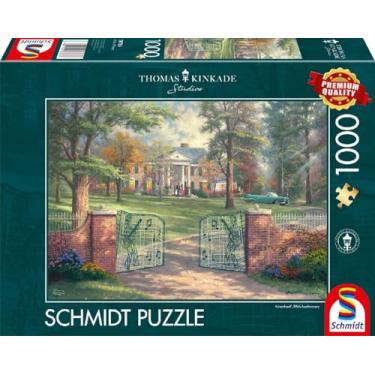 Imagem de Schmidt Jogos 58783 Thomas Kinkade, Graceland 50º aniversário, quebra-cabeça de 1000 peças