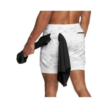 Imagem de Shorts Masculinos 2 Em 1 De Secagem Rápida E Respiráveis Para Corrida,
