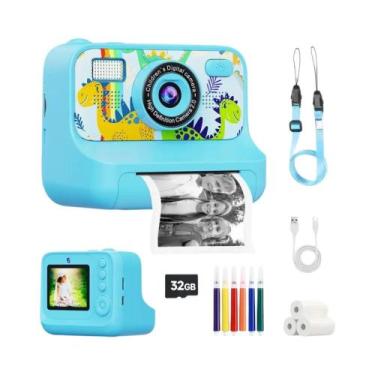Imagem de Câmera Digital Infantil Com Impressão Instantânea Térmica Para Fotos E