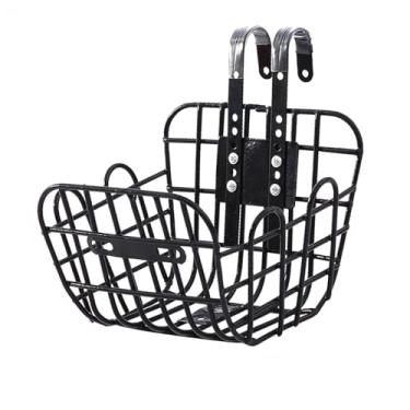 Imagem de KiBcsLic Cesta de bicicleta frontal para crianças Cesta de bicicleta infantil para crianças Triciclos para meninos e meninas Suporte de carga forte Fácil de, S Hook Mount