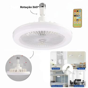 Imagem de Luminária Ventilador Teto Led 36W E27 Branco Frio/Quente