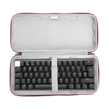 Imagem de RLSOCO Estojo rígido para Logitech G PRO X TKL Rapid / Teclado mecânico retrô 8Bitdo / Aula F75 Pro / Teclado para jogos ASUS ROG Azoth e muito mais (tamanho máximo: 36,8 cm x 15 cm x 4 cm)