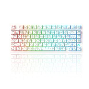 Imagem de ZMX Teclado para jogos MCHOSE Jet 75 Rapid Trigger RGB, interruptor magnético de efeito Hall de 75%, acionamento ajustável, teclado mecânico com fio hiperrápido com teclas PBT translúcidas para PC/Mac