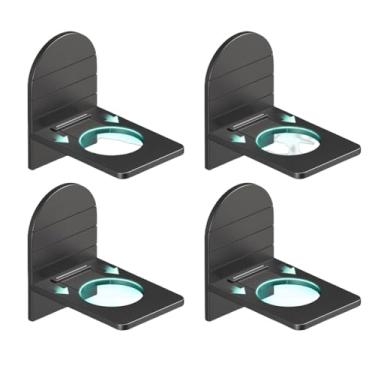 Imagem de Gancho para porta de chuveiro de banheiro em aço inoxidável em formato de S, suporte para porta de vidro, acessórios para toalheiro de chuveiro, B, preto, 4 peças