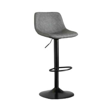 Imagem de Banco de bar de pub Início Jantar Bar Ilha Balcão Cadeiras Bancos de Simples Altos Giratórios Elevatórios Café(Gray)