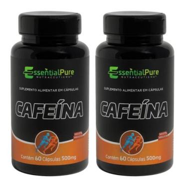 Imagem de Suplemento Cafeína 500mg Termogênico 100% Pura Cápsulas - Essencial Pu