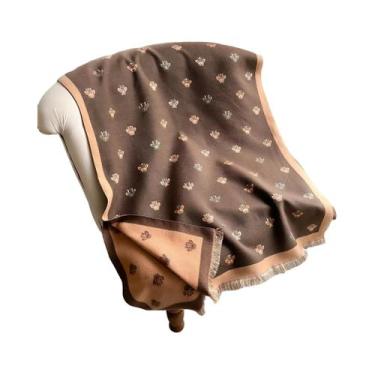 Imagem de Cachecol De Cashmere Macio E Quente Com Jacquard De Abelhas, Pashmina 