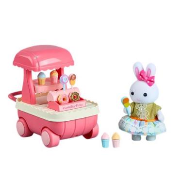Imagem de Casinha Feliz Brinquedo Infantil Tipo Sylvanian Family Delicado Com Co