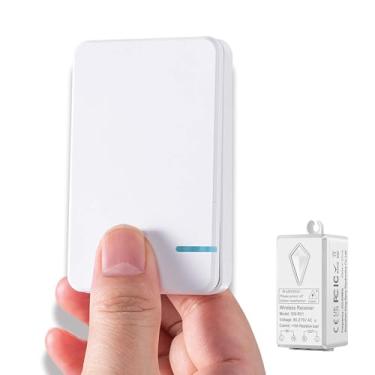 Imagem de NineLeaf Kit De Interruptor E Receptor Luz Sem Fio Nineleaf, Interruptores Para Luzes, Mini Lâmpada Remota, Luzes Teto, Luminárias, Fiação, Wi-Fi, Alcance Externo 1300 Pés Interno 200