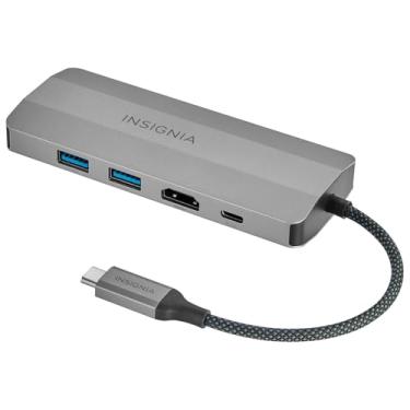 Imagem de Insignia Hub de 7 portas 85W com cabo USB tipo C de 1 m, USB-C, USB-A 3.0 4K Ultra HDMI, DisplayPort, Ethernet, para Mackbook, Laptop, Chromebook, Tablet, PC