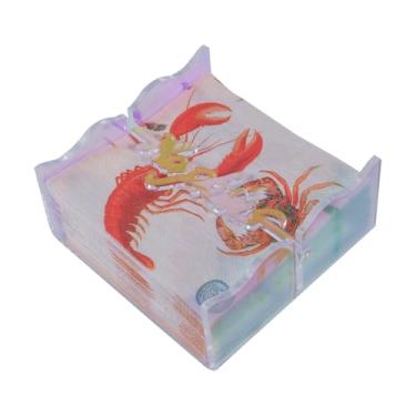 Imagem de Suporte de toalha de hóspede acrílico para banheiro, suporte de guardanapo de borda ondulada prisma para mesa, cozinha, suporte de toalha de mão descartável, bandeja de guardanapo de papel para