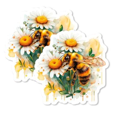 Imagem de Ímã de abelha de mel 10 cm, pacote com 2, colmeia polinizadora, colmeia - Ímãs decorativos de vinil forte para armário de geladeira cozinha escritório - fofa divertida estética legal durável e