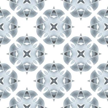 Imagem de Quadro Decorativo com Estampa Hand Drawn Tropical Border Black And 50 x 50 Papel 3 unidades