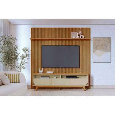 Imagem de Painel Luna para TV de até 75 polegadas - Cumaru Opala - Madetec