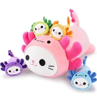 Imagem de Bicho de pelúcia Axolotl Cat Family 5 unidades - 48 cm - Auspicious be