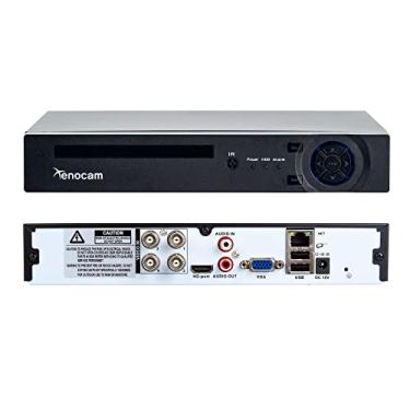Imagem de Xenocam DVR 4CH 1080N híbrido 5 em 1 AHD (1080P NVR 1080N AHD 960H analógico + TVI+CVI) DVR autônomo CCTV sistema de segurança de vigilância gravador de vídeo com detecção de movimento HDD e câmeras