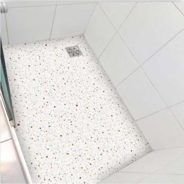 Imagem de Piso vinil antiderrapante para box granilite rosado - Colacomigo