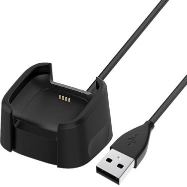 Imagem de Carregador USB de 3,3 m compatível com Fitbit Versa 2 Base de carregamento antiderrapante para smartwatch de substituição (não para Fitbit Versa/Versa Lite)